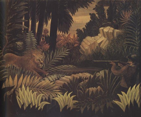 Henri Rousseau The Lion Hunter oil painting picture